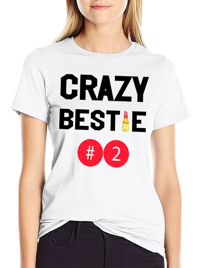 Crazy Bestie #2 Black Graphic Tee