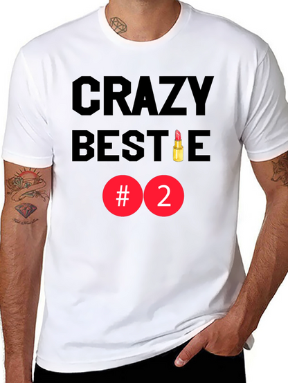 Crazy Bestie #2 Black Graphic Tee