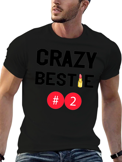 Crazy Bestie #2 Black Graphic Tee