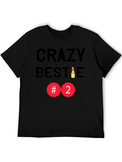 Crazy Bestie #2 Black Graphic Tee