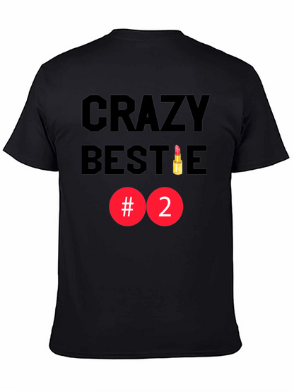Crazy Bestie #2 Black Graphic Tee