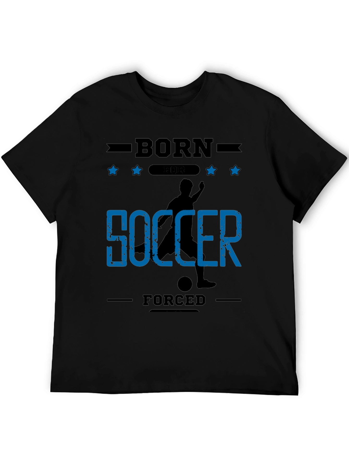 Born for Soccer Black Graphic T-Shirt