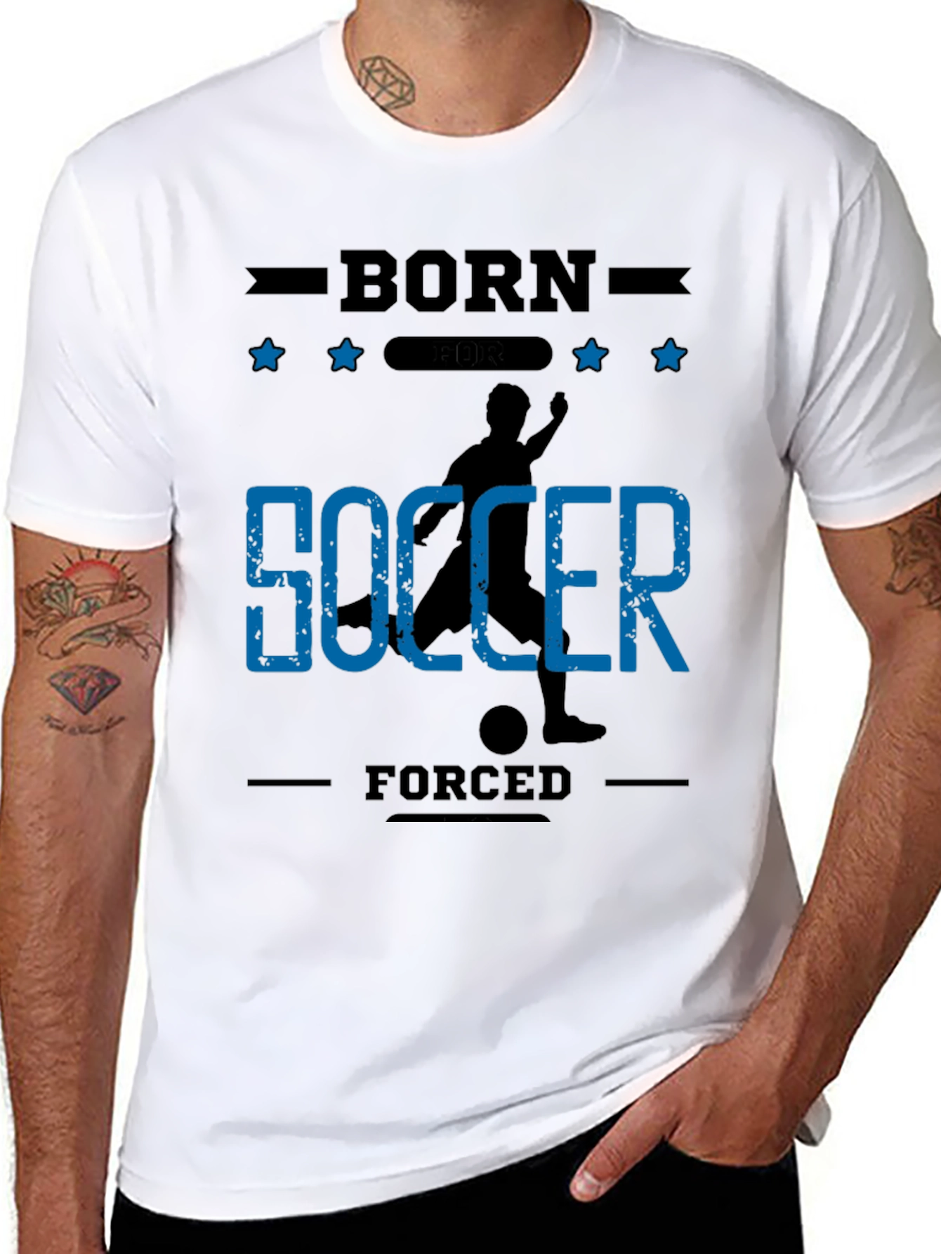Born for Soccer Black Graphic T-Shirt