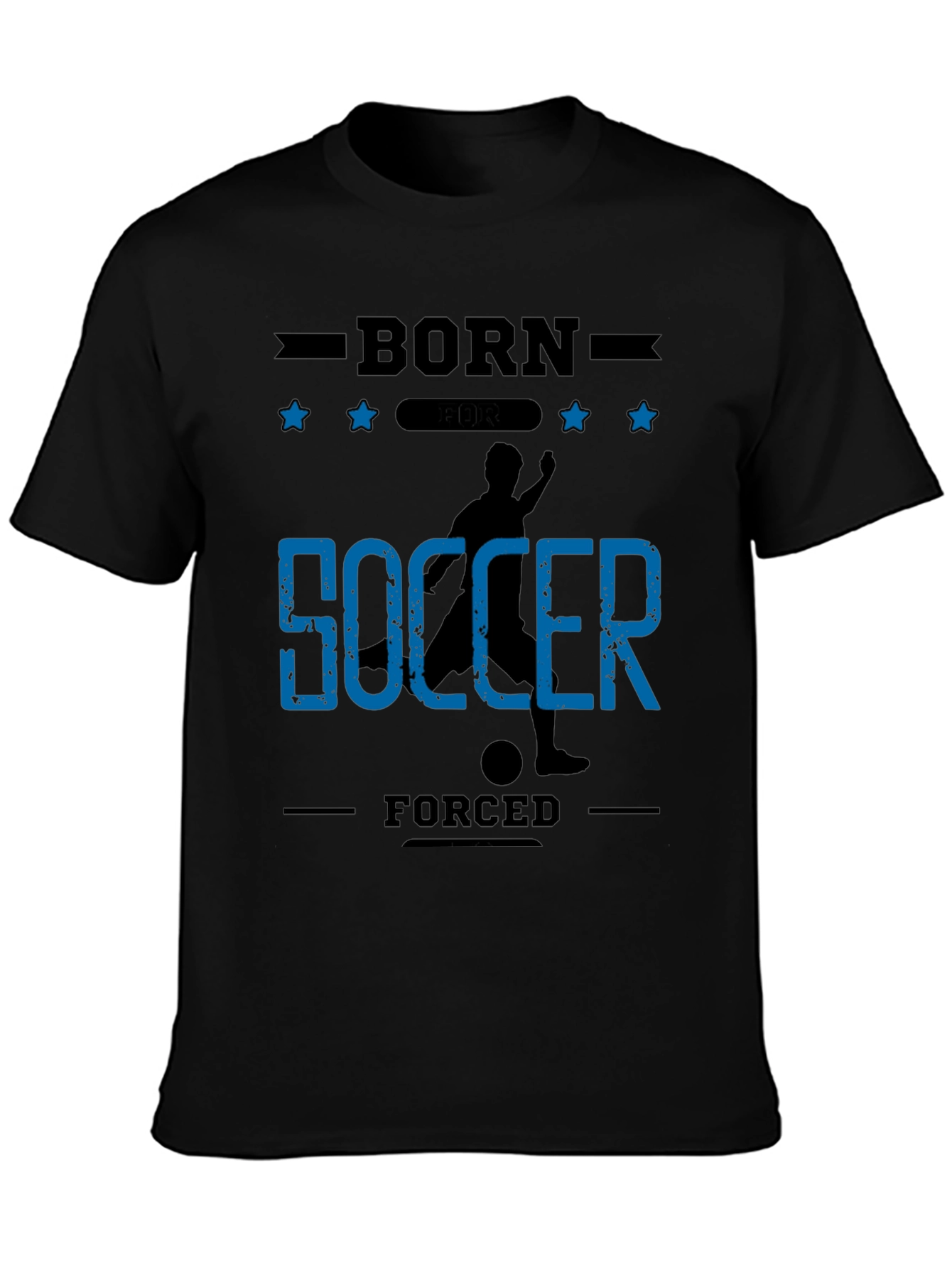 Born for Soccer Black Graphic T-Shirt