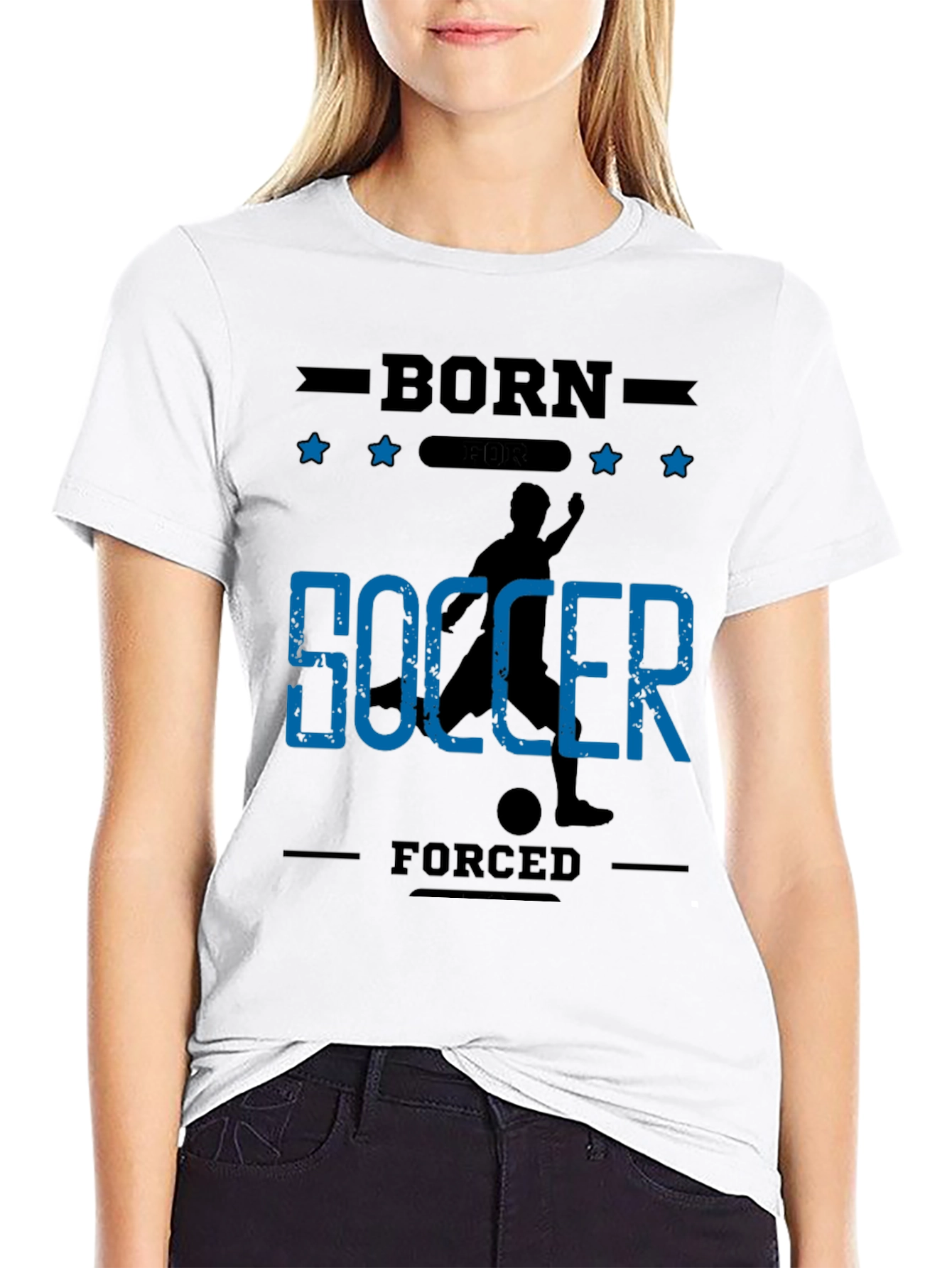 Born for Soccer Black Graphic T-Shirt