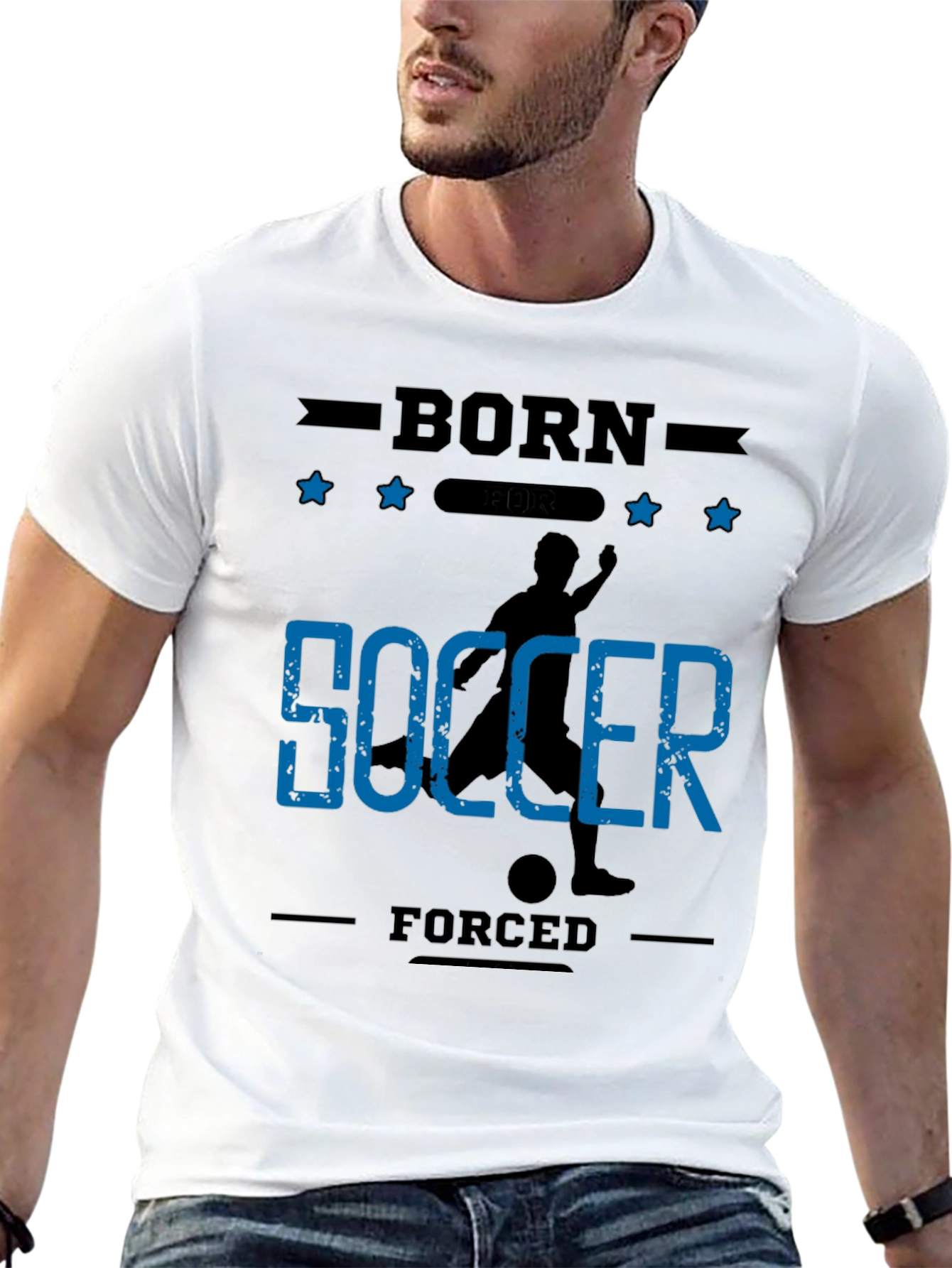 Born for Soccer Black Graphic T-Shirt