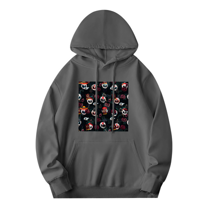 Premium Graphic Hoodie - Skull with Flowers