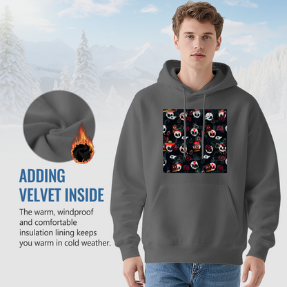 Premium Graphic Hoodie - Skull with Flowers