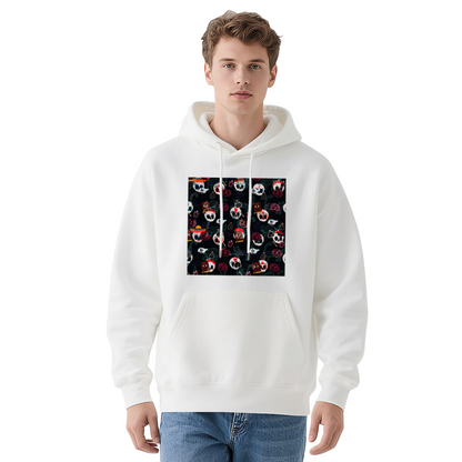 Premium Graphic Hoodie - Skull with Flowers