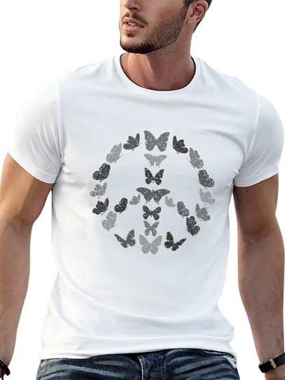 Butterfly Peace Sign Graphic Tee