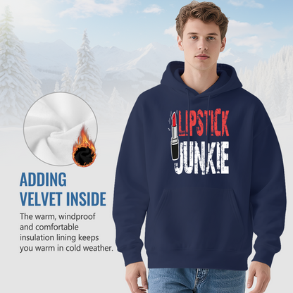 Lipstick Junkie Distressed Graphic Hoodie
