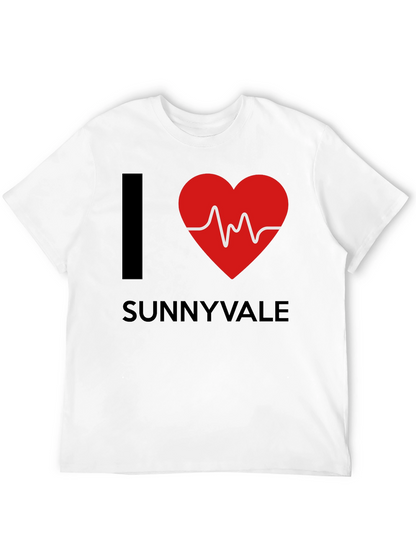 I Heart Sunnyvale Graphic T-Shirt - Trendy Casual Tee