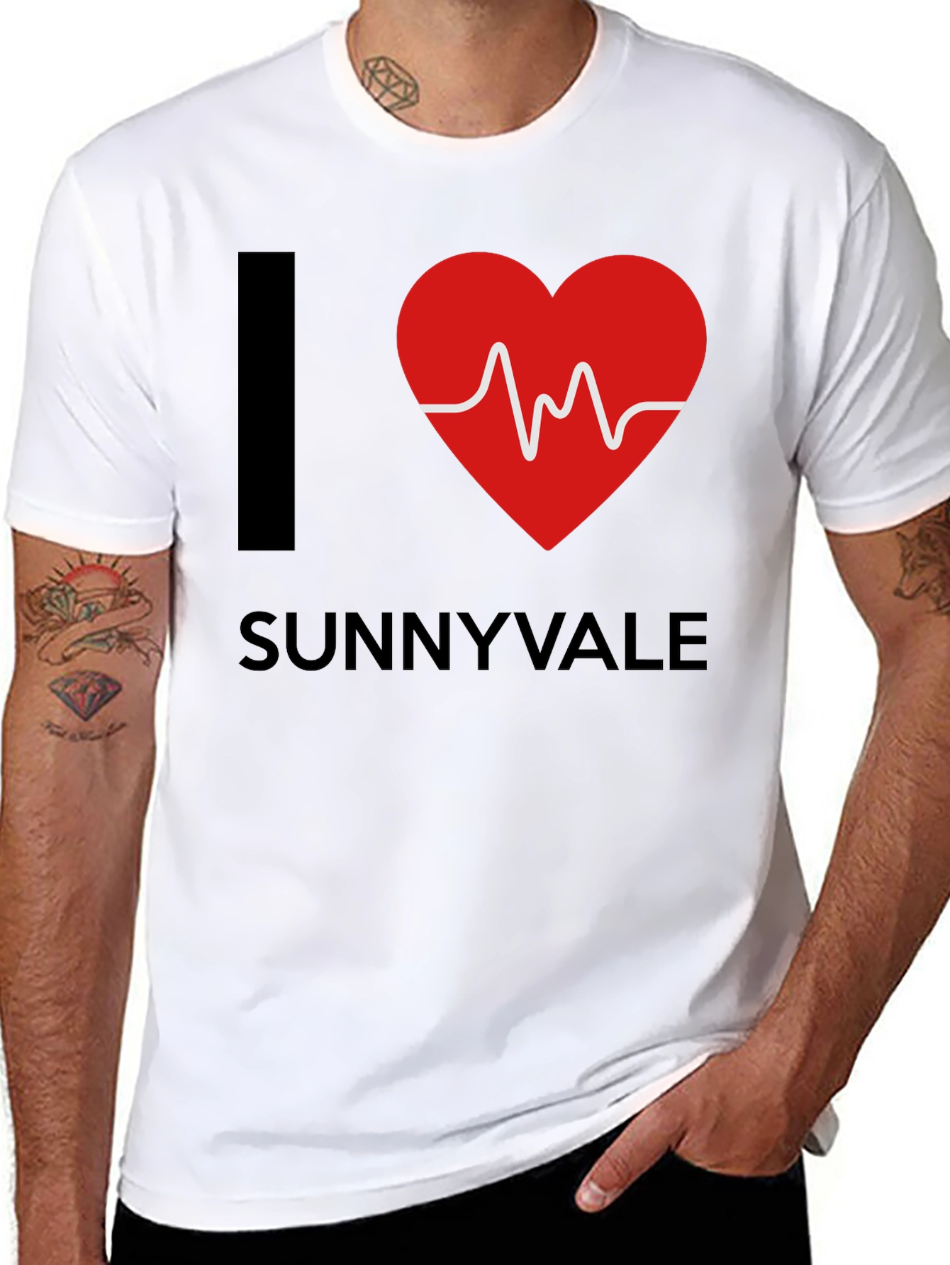 I Heart Sunnyvale Graphic T-Shirt - Trendy Casual Tee