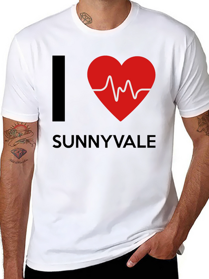 I Heart Sunnyvale Graphic T-Shirt - Trendy Casual Tee