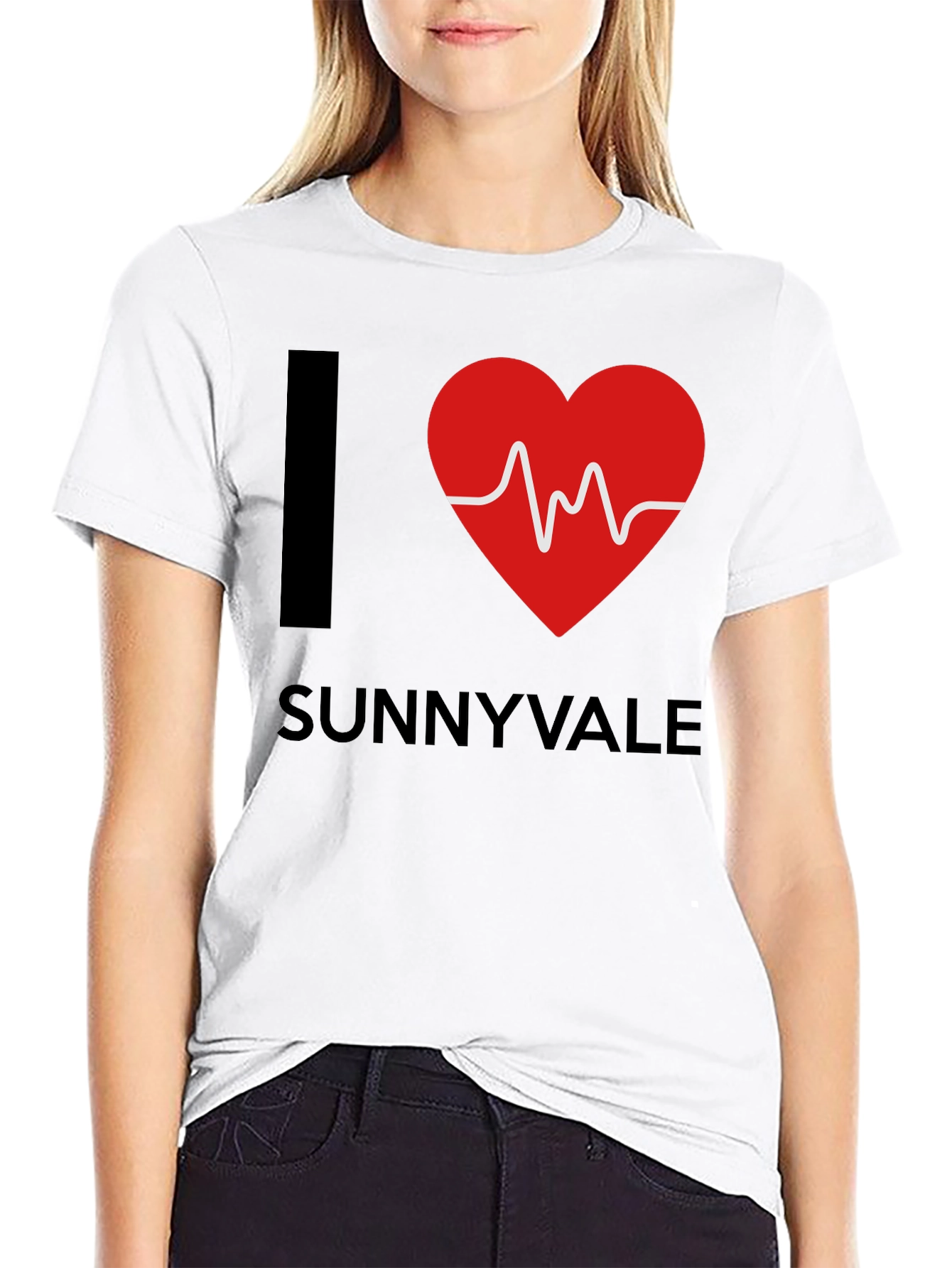 I Heart Sunnyvale Graphic T-Shirt - Trendy Casual Tee