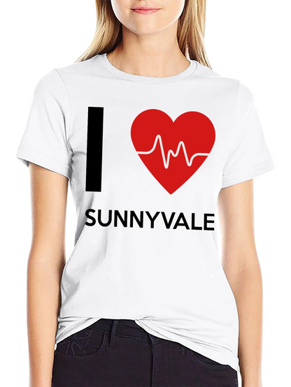 I Heart Sunnyvale Graphic T-Shirt - Trendy Casual Tee