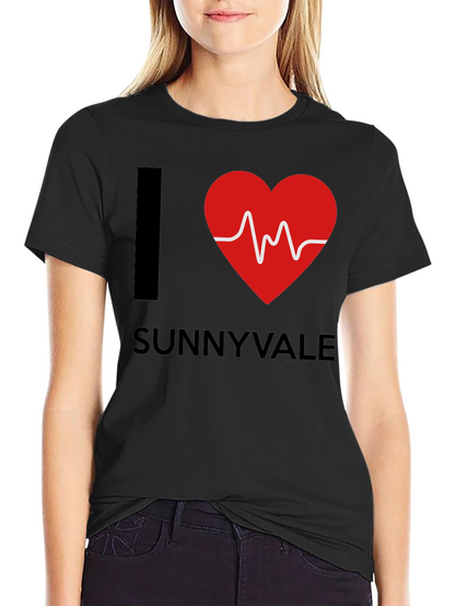 I Heart Sunnyvale Graphic T-Shirt - Trendy Casual Tee