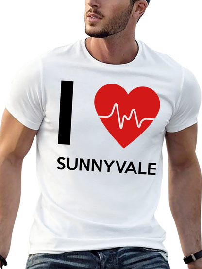 I Heart Sunnyvale Graphic T-Shirt - Trendy Casual Tee