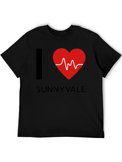 I Heart Sunnyvale Graphic T-Shirt - Trendy Casual Tee