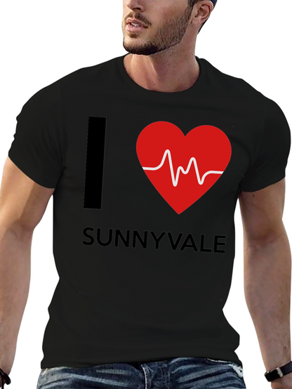 I Heart Sunnyvale Graphic T-Shirt - Trendy Casual Tee