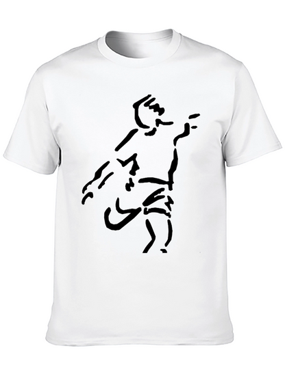 Abstract Figure Black Tee