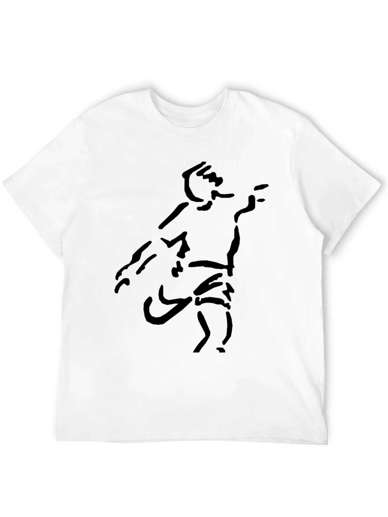 Abstract Figure Black Tee