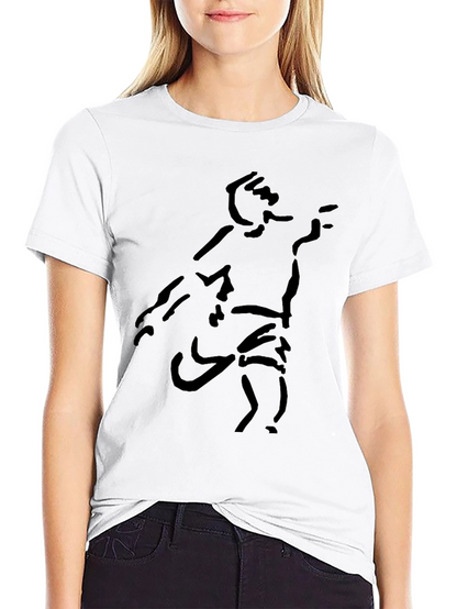 Abstract Figure Black Tee