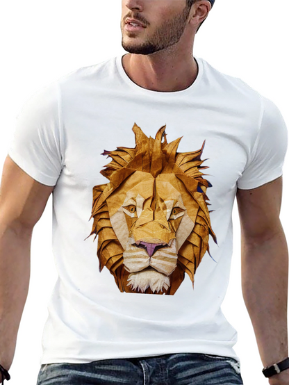 Origami Lion Graphic Tee - Black