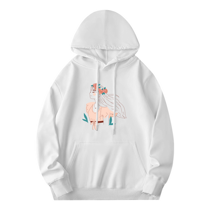 Cool Graphic Hoodie - Minimalist Illustration Girl