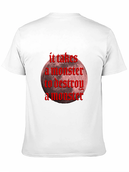Monster Destroy Graphic Black T-Shirt