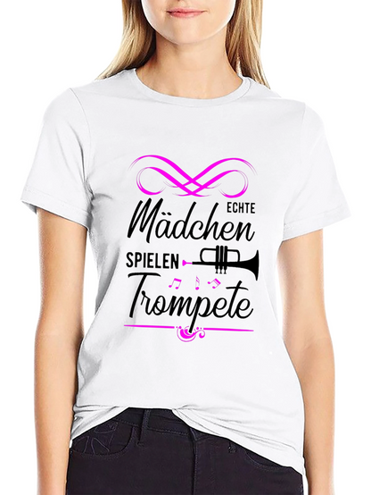 Girls Play Trumpet T-Shirt - Fun Musical Tee