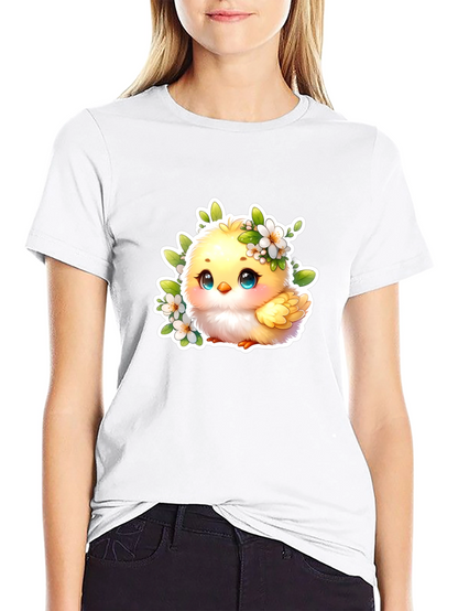 Cute Chick Graphic Tee - Adorable Black T-Shirt