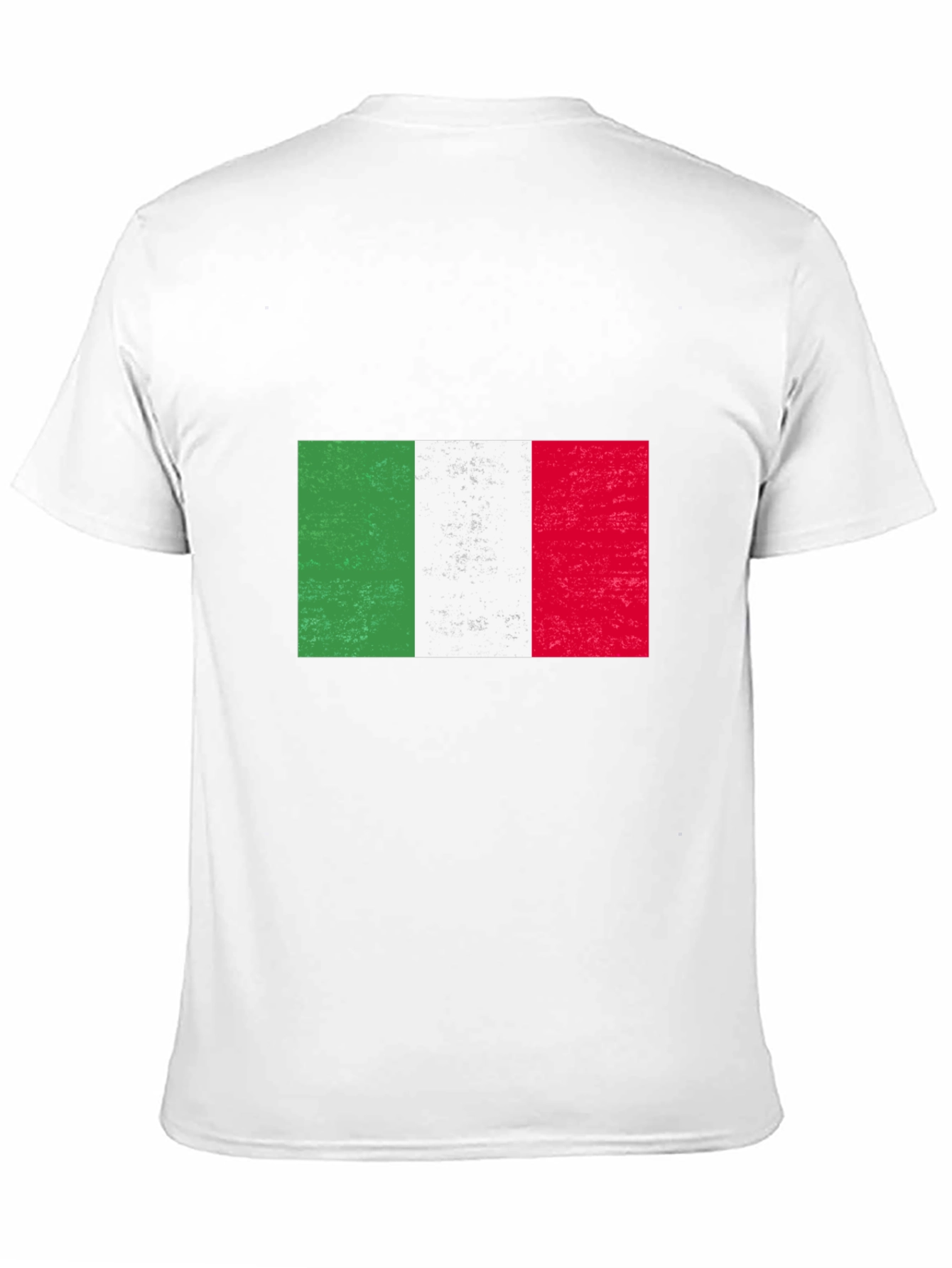 Italy Flag Graphic Tee - Black Cotton Blend