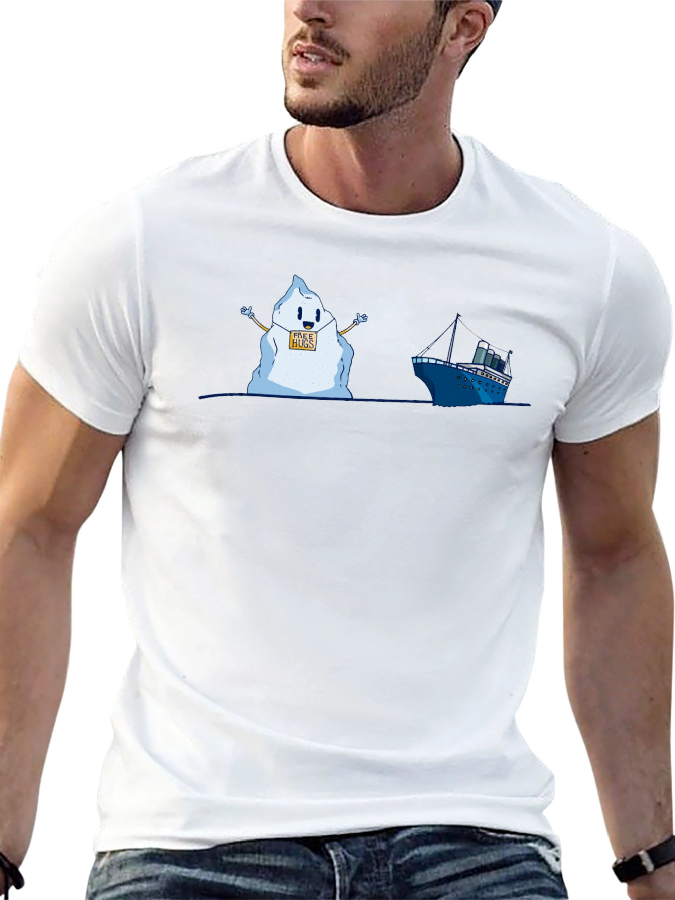 Titanic Iceberg Free Hugs Humor T-Shirt