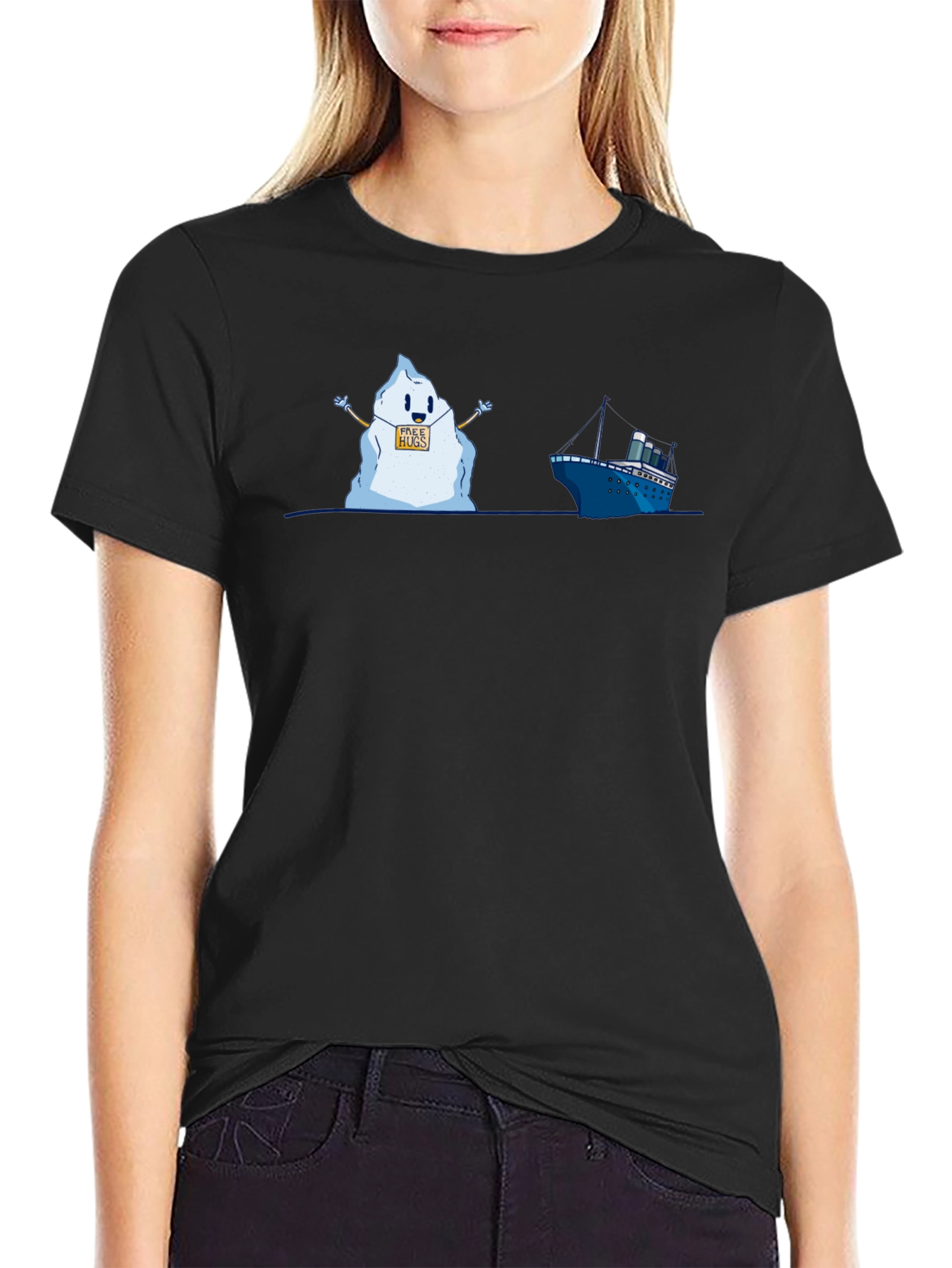 Titanic Iceberg Free Hugs Humor T-Shirt