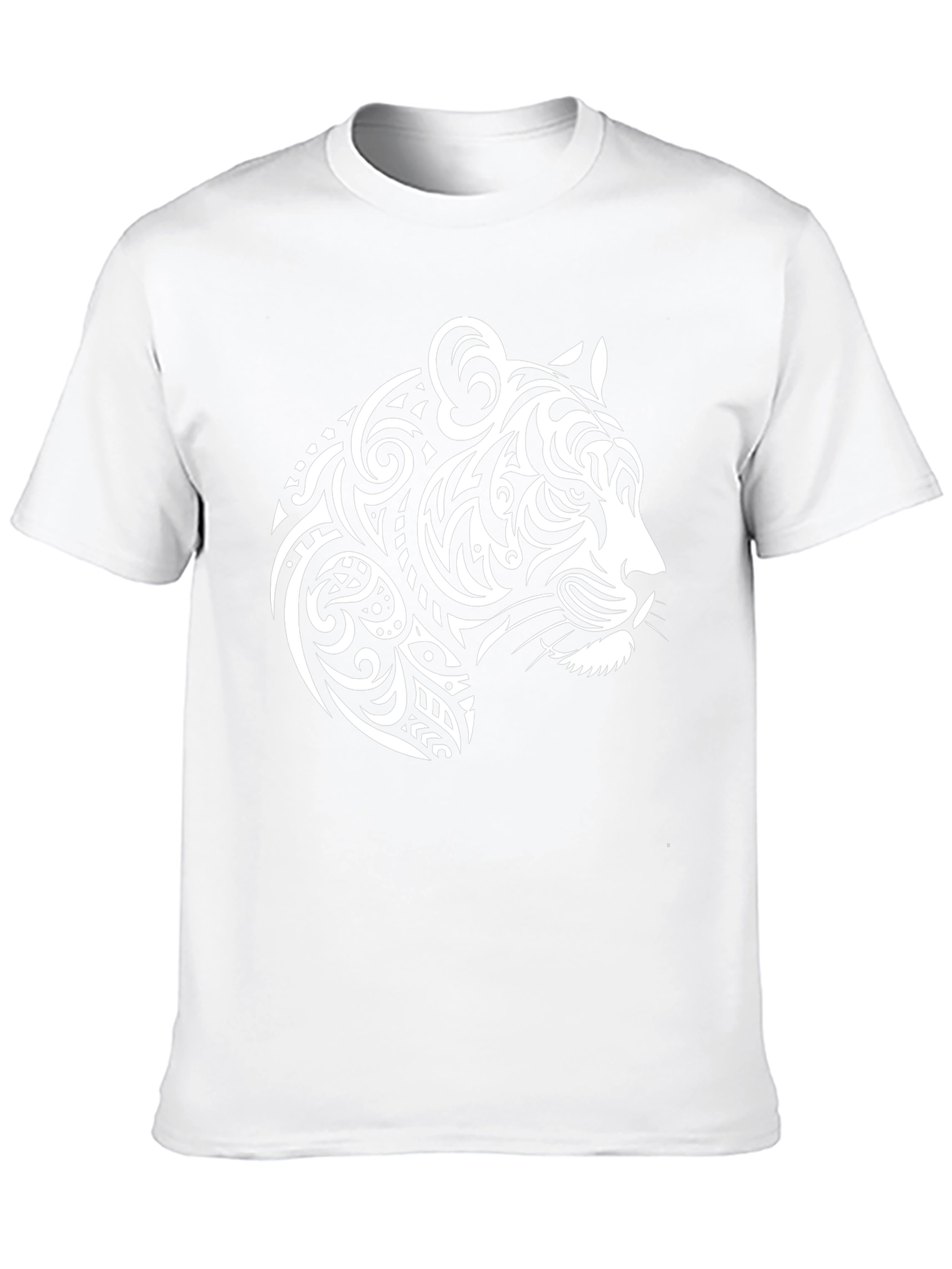 Tribal Tiger Graphic Tee - Bold Black T-Shirt