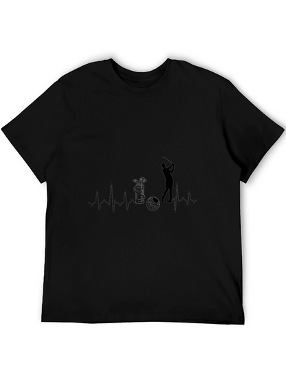 Golf Heartbeat T-Shirt - Golfer Gift