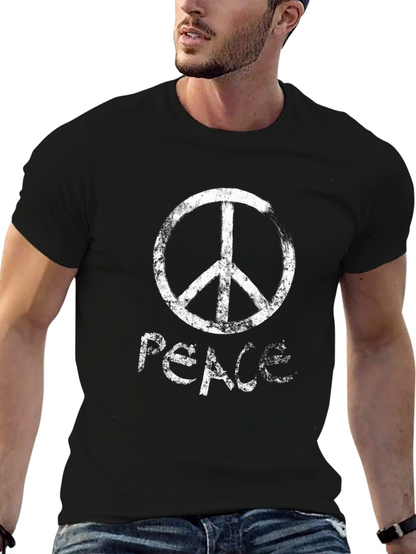 Peace Sign T-Shirt - Grunge Style