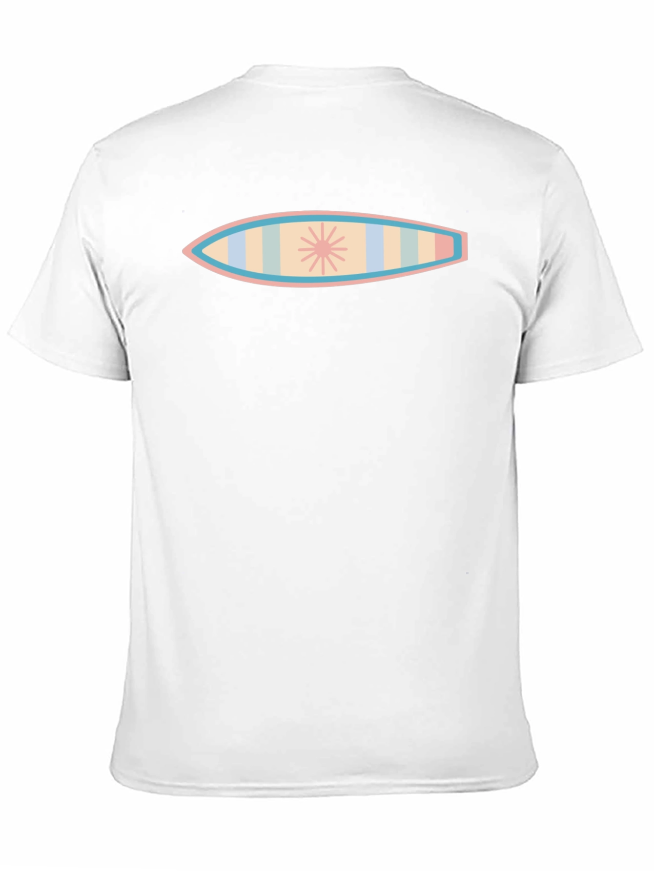 Surfboard Graphic T-Shirt - Black Cotton Blend