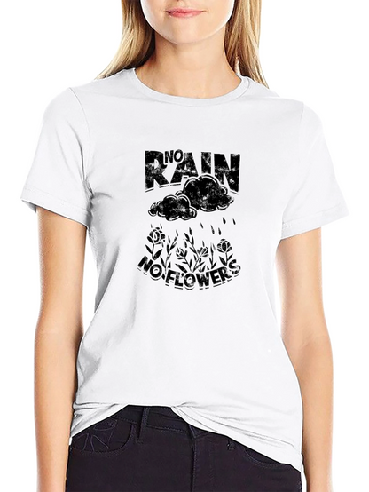 No Rain No Flowers Graphic Tee - Black