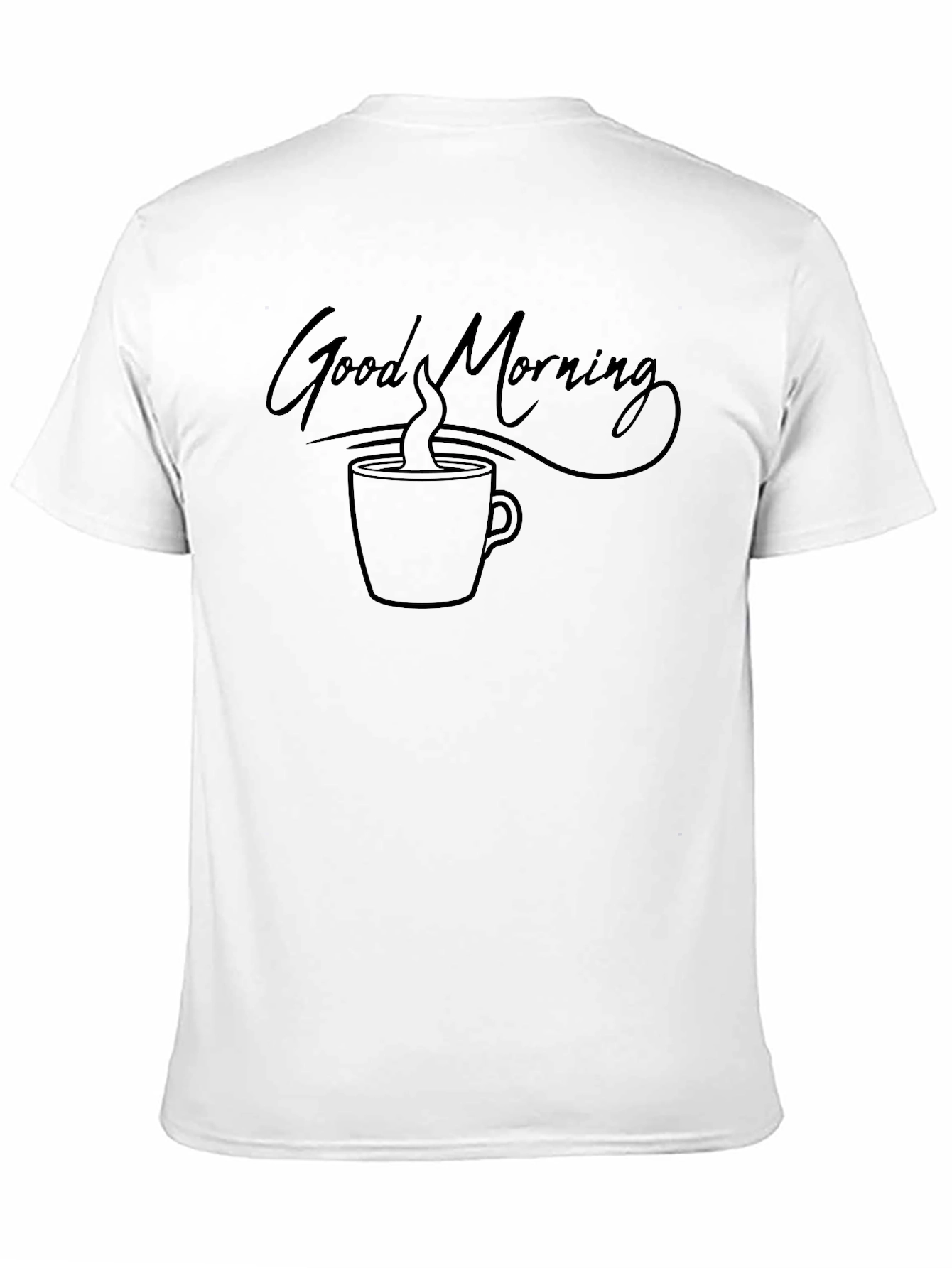 Good Morning Coffee Graphic Tee - Black