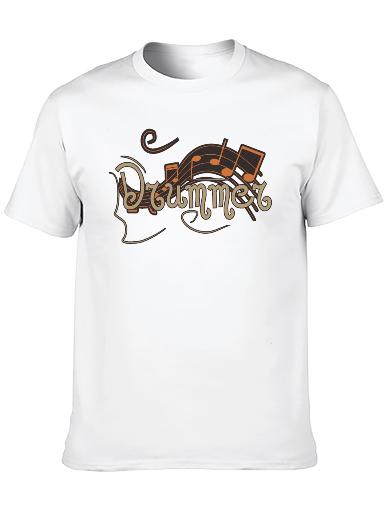 Drummer Music Notes Graphic Tee