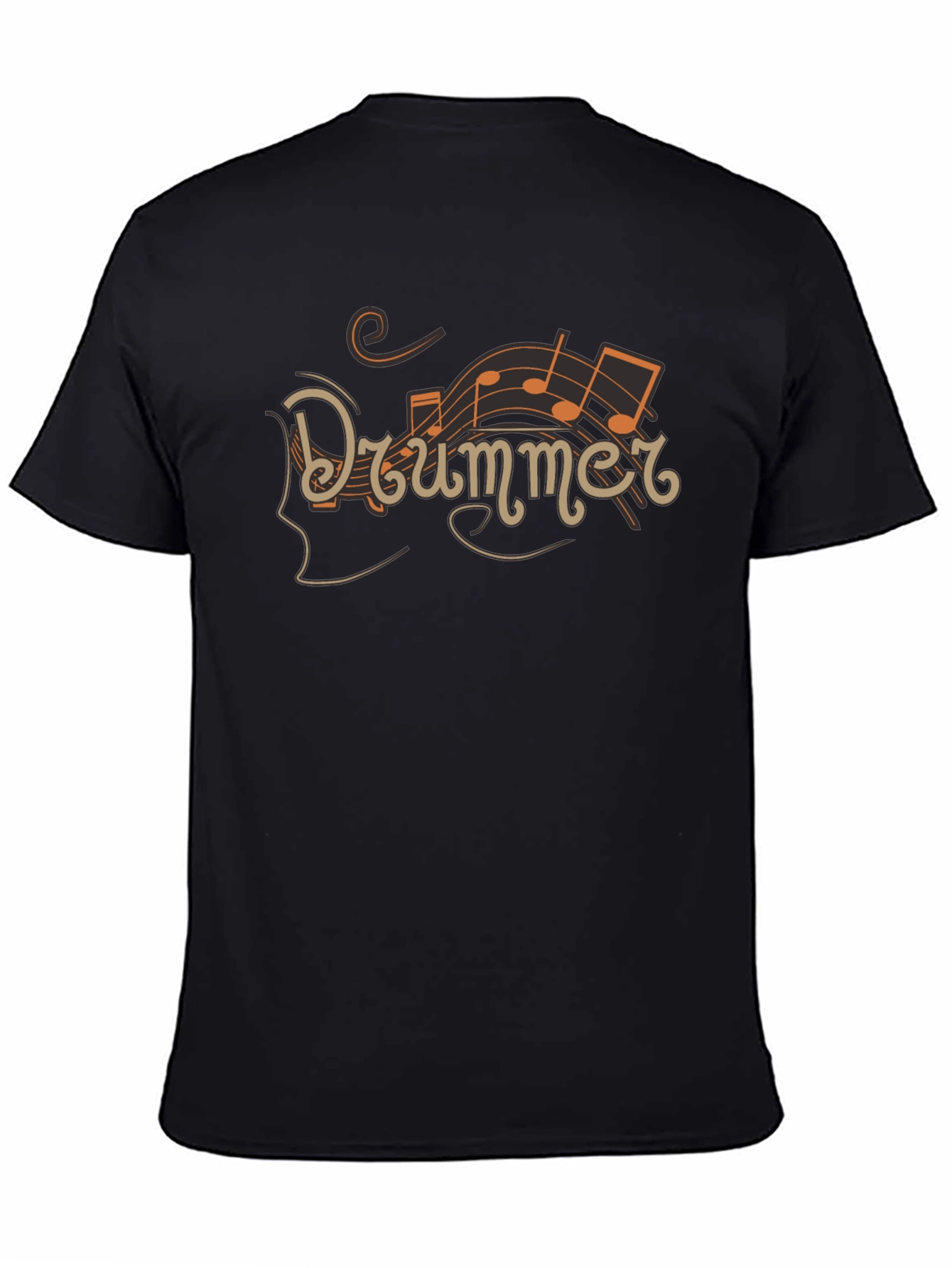 Drummer Music Notes Graphic Tee
