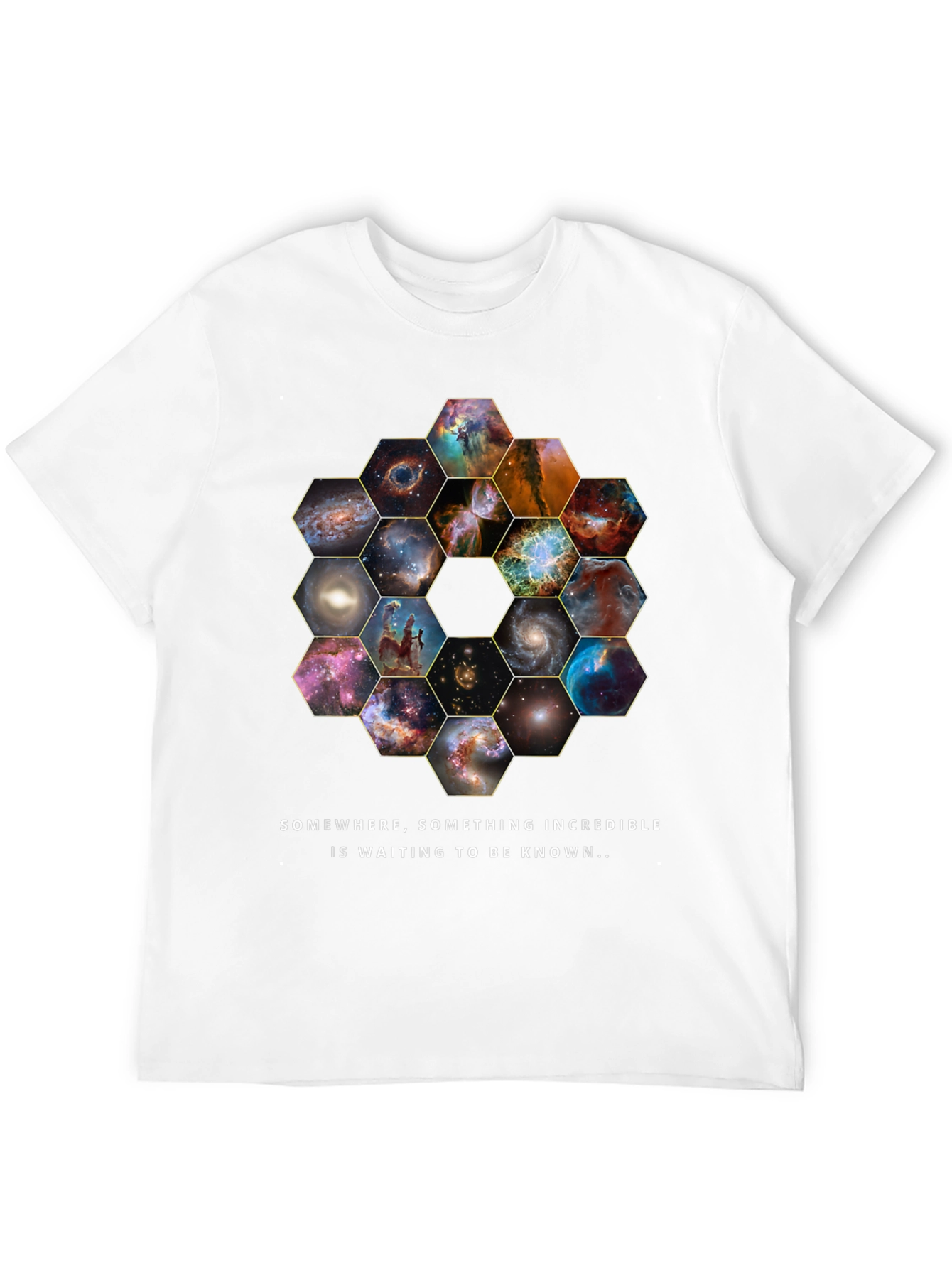 Cosmic Hexagon T-Shirt - Explore the Universe!