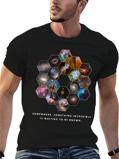 Cosmic Hexagon T-Shirt - Explore the Universe!