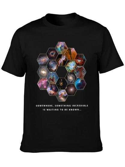 Cosmic Hexagon T-Shirt - Explore the Universe!