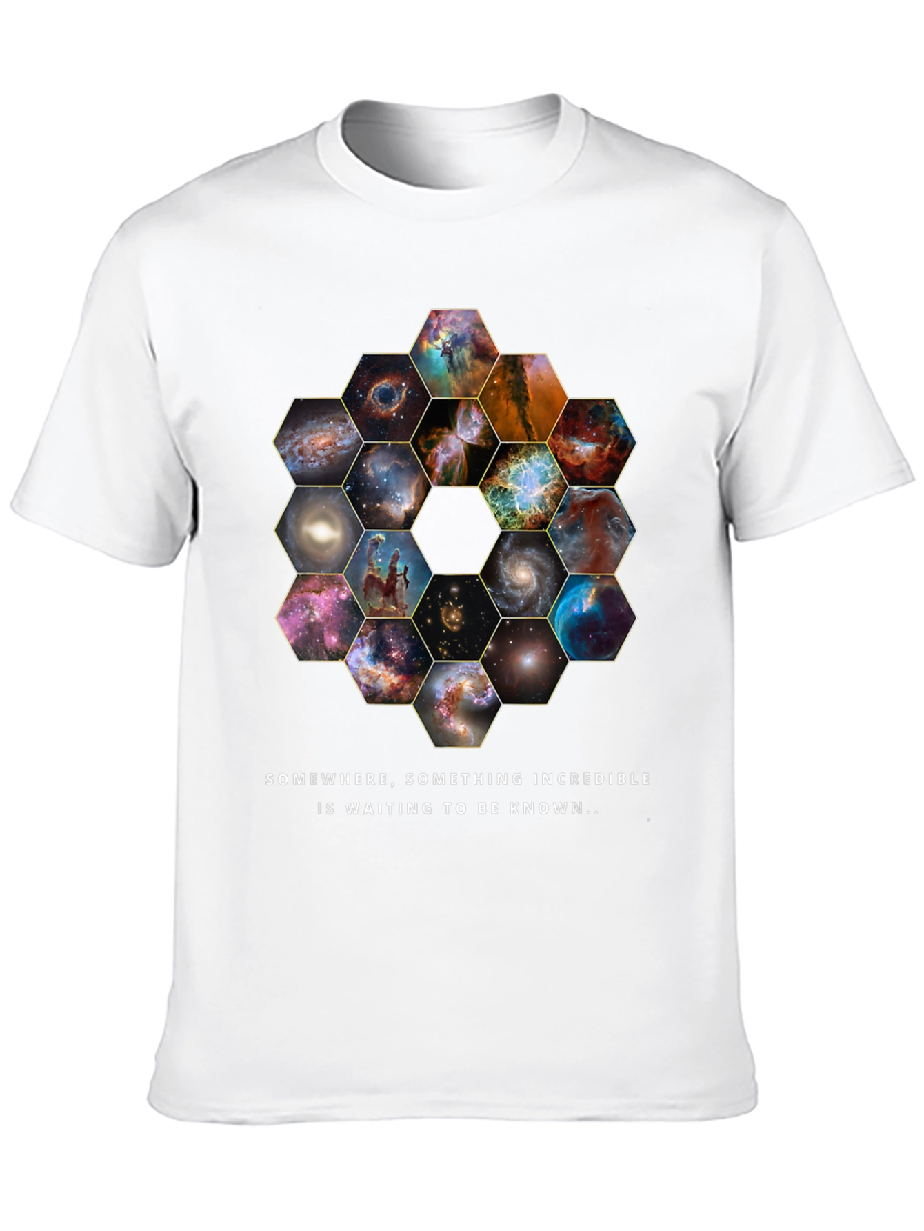 Cosmic Hexagon T-Shirt - Explore the Universe!