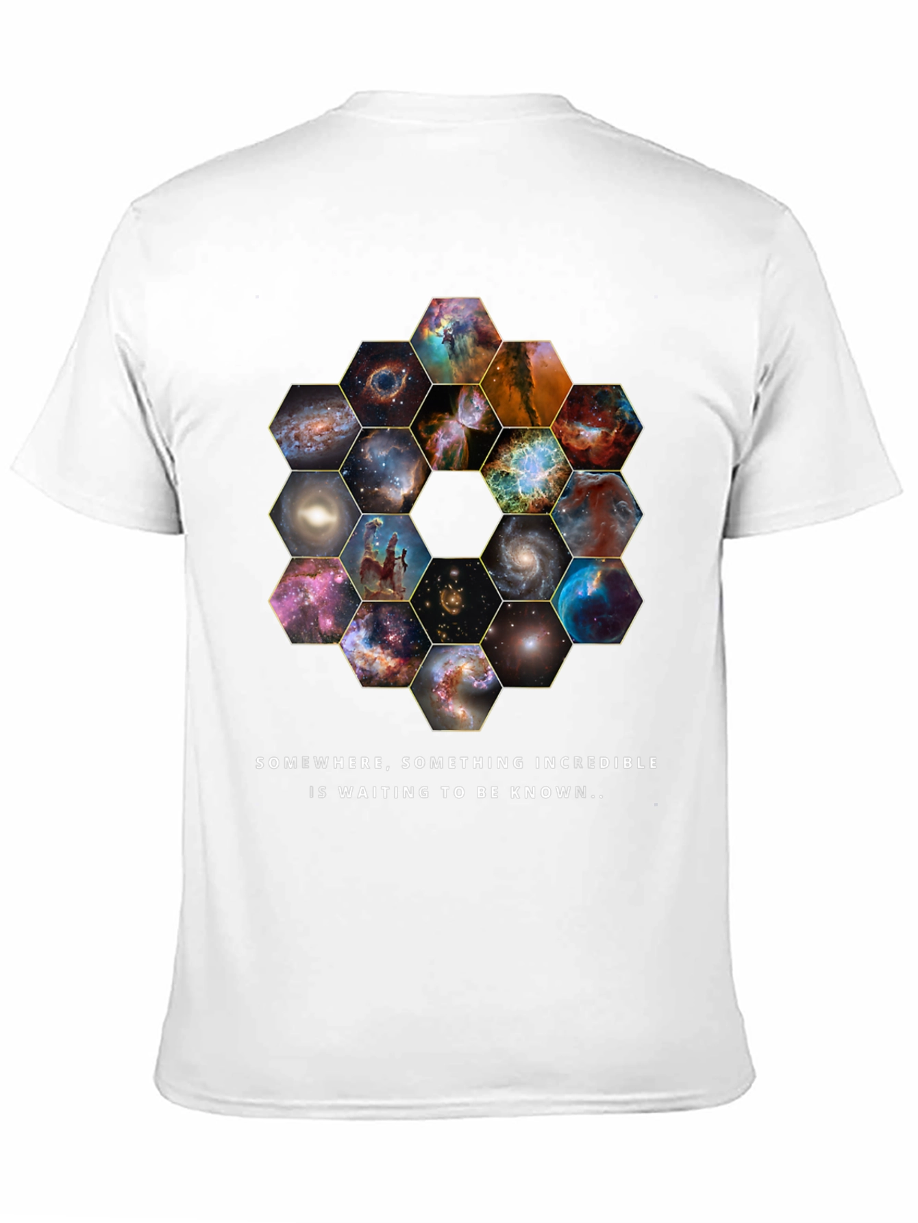 Cosmic Hexagon T-Shirt - Explore the Universe!