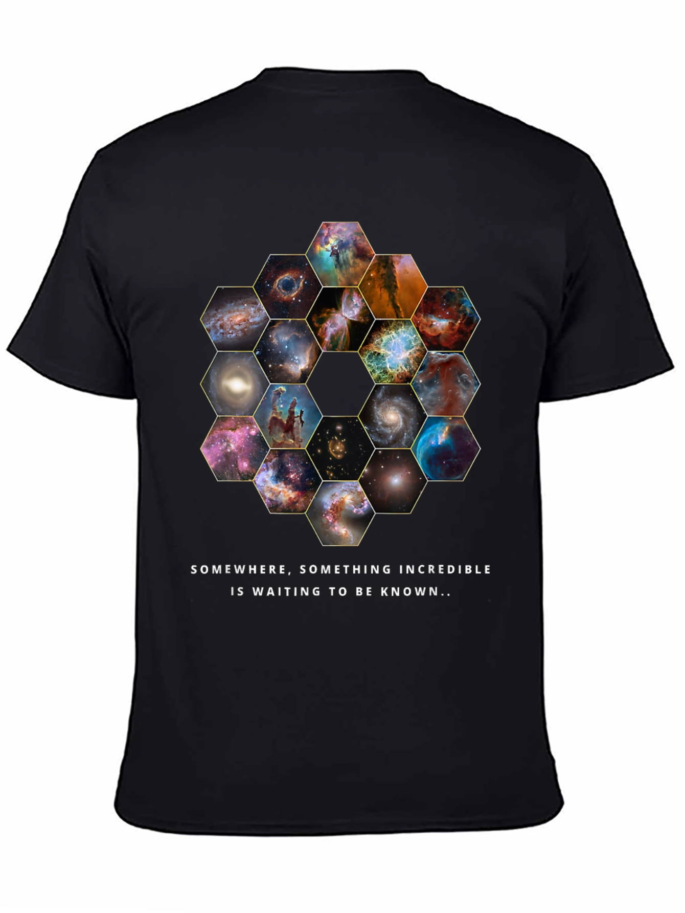 Cosmic Hexagon T-Shirt - Explore the Universe!