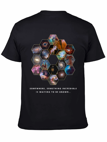 Cosmic Hexagon T-Shirt - Explore the Universe!
